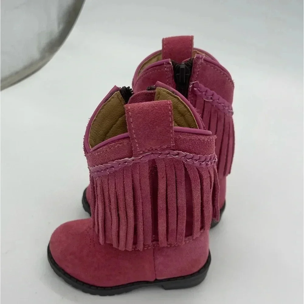 Infant Smokey mountain PINK cowgirl fringe boots size 3 NEW